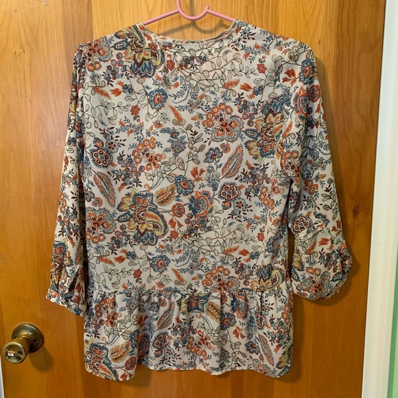 Zara Floral Tunic Blouse - Picture 2 of 8